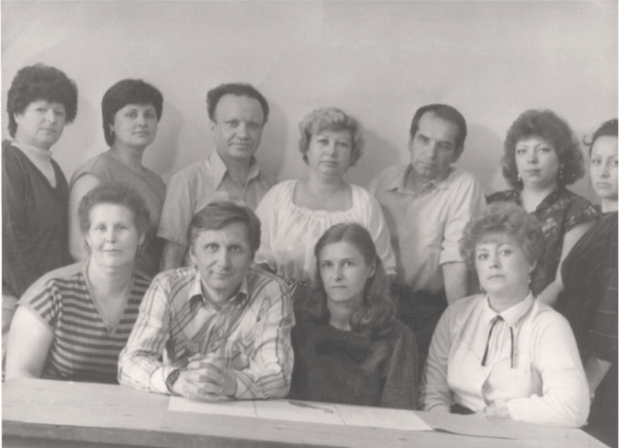 Коллектив лаборатории генетики РНК-содержащих вирусов в 1987г.